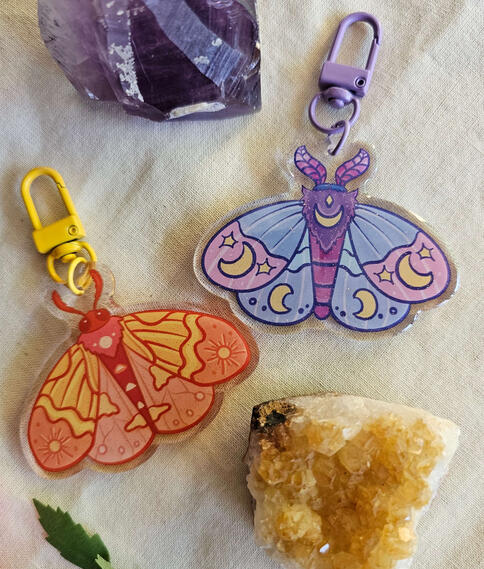 Sun &amp; Moon Keychain